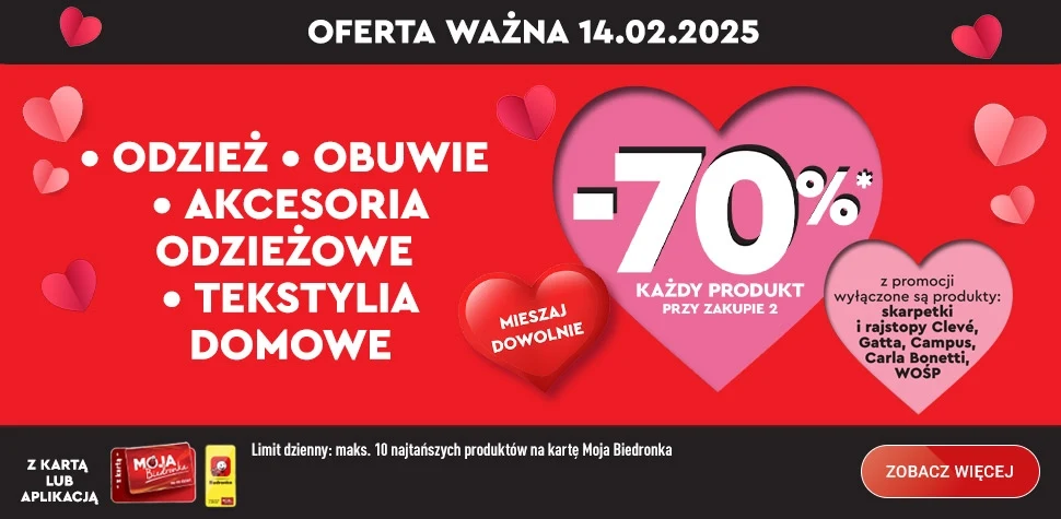 Wyjątkowy rabat na Walentynki w Biedronce! 