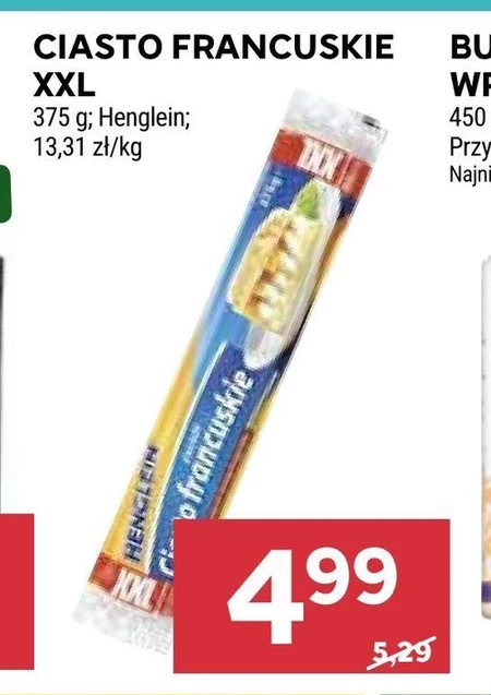 Henglein Świeże ciasto francuskie XXL 375 g