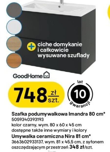 Szafka z umywalką GoodHome