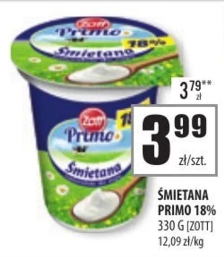 Zott Primo Śmietana 18 % 330 g