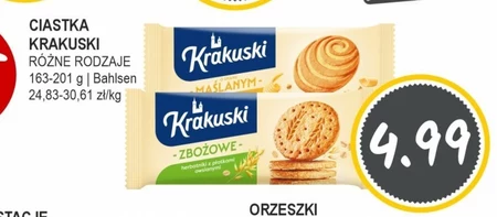 Krakuski Zbożowe Herbatniki z płatkami owsianymi  201 g