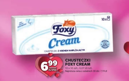 Foxy Cream Chusteczki z kremem nawilżającym 10 paczek