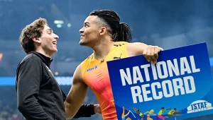 Armand Duplantis (z lewej) i Emanuil Karalis