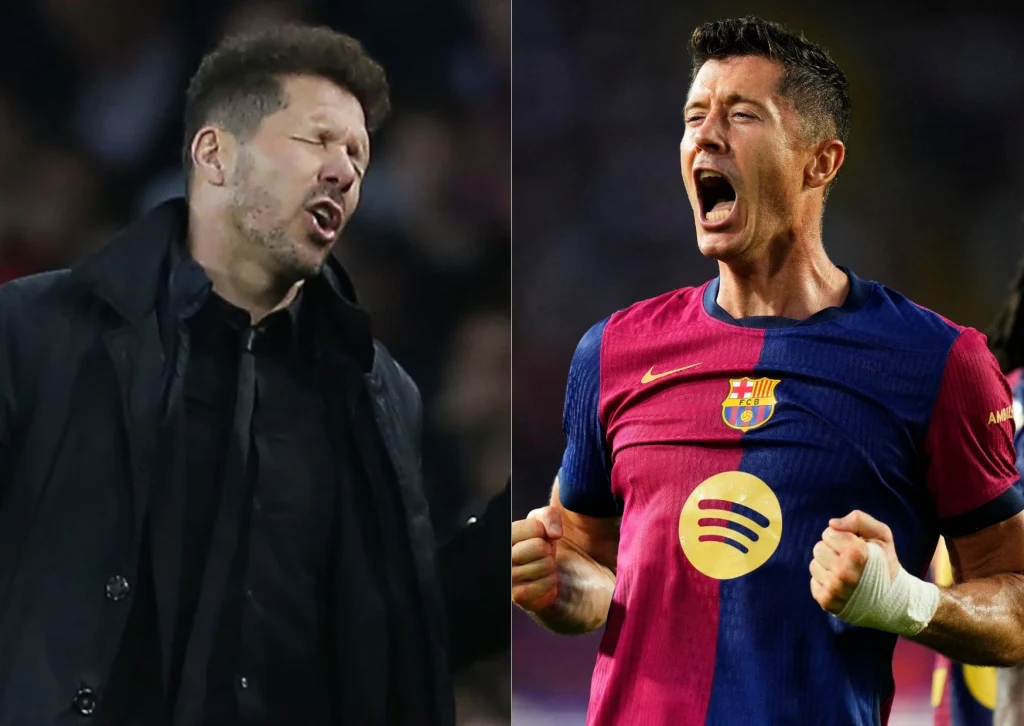 Diego Simeone i Robert Lewandowski Diego Simeone i Robert Lewandowski