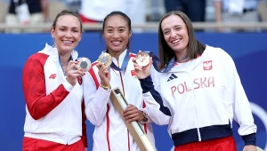 Donna Vekić, Zheng Qinwen i Iga Świątek - medalistki igrzysk olimpijskich w Paryżu 