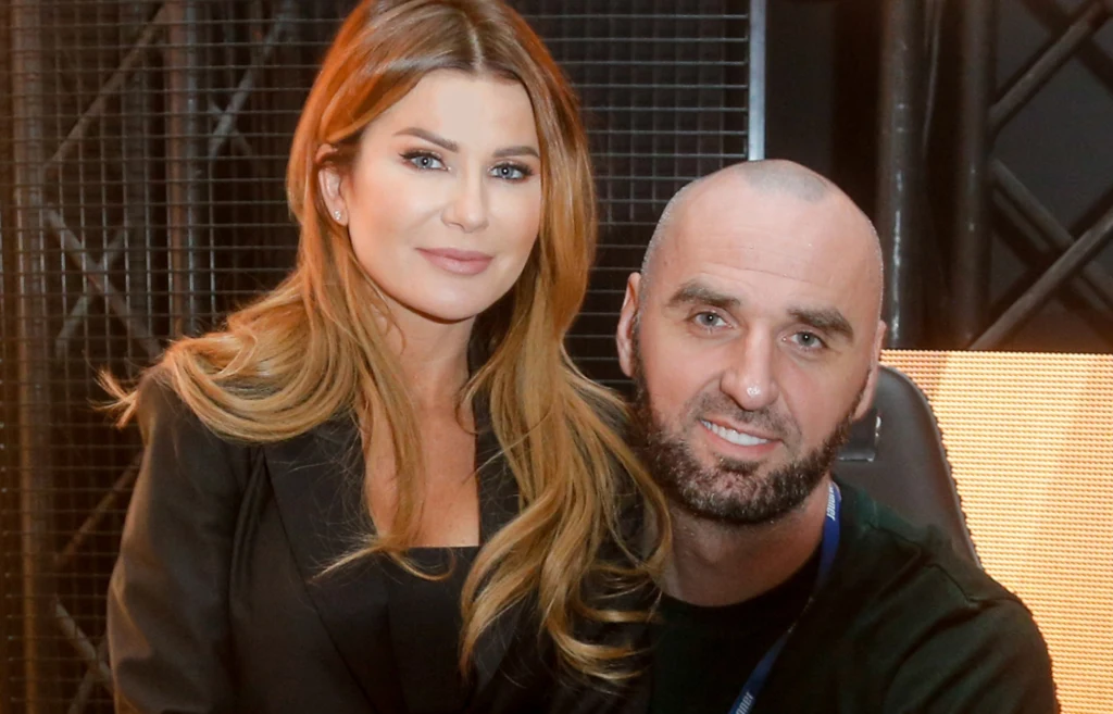 Marcin Gortat z żoną Marcin Gortat z żoną