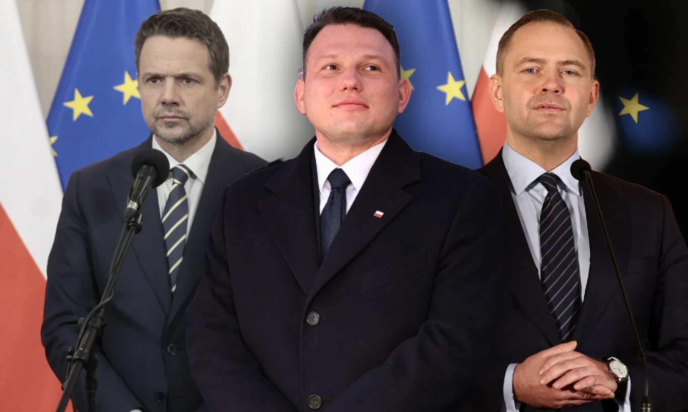 Rafał Trzaskowski, Sławomir Mentzen i Karol Nawrocki Rafał Trzaskowski, Sławomir Mentzen i Karol Nawrocki
