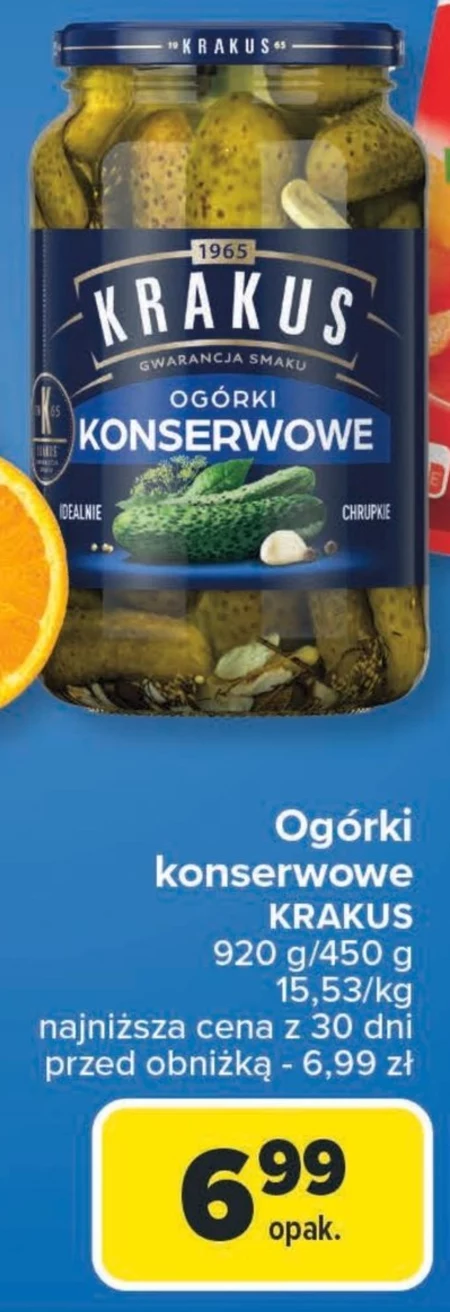 Krakus Ogórki konserwowe 920 g