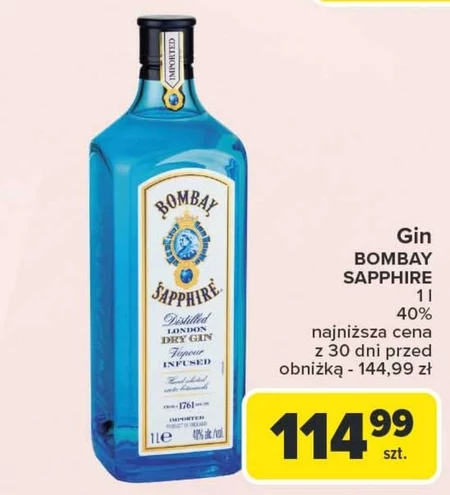 Bombay Sapphire London Dry Gin 1000 ml
