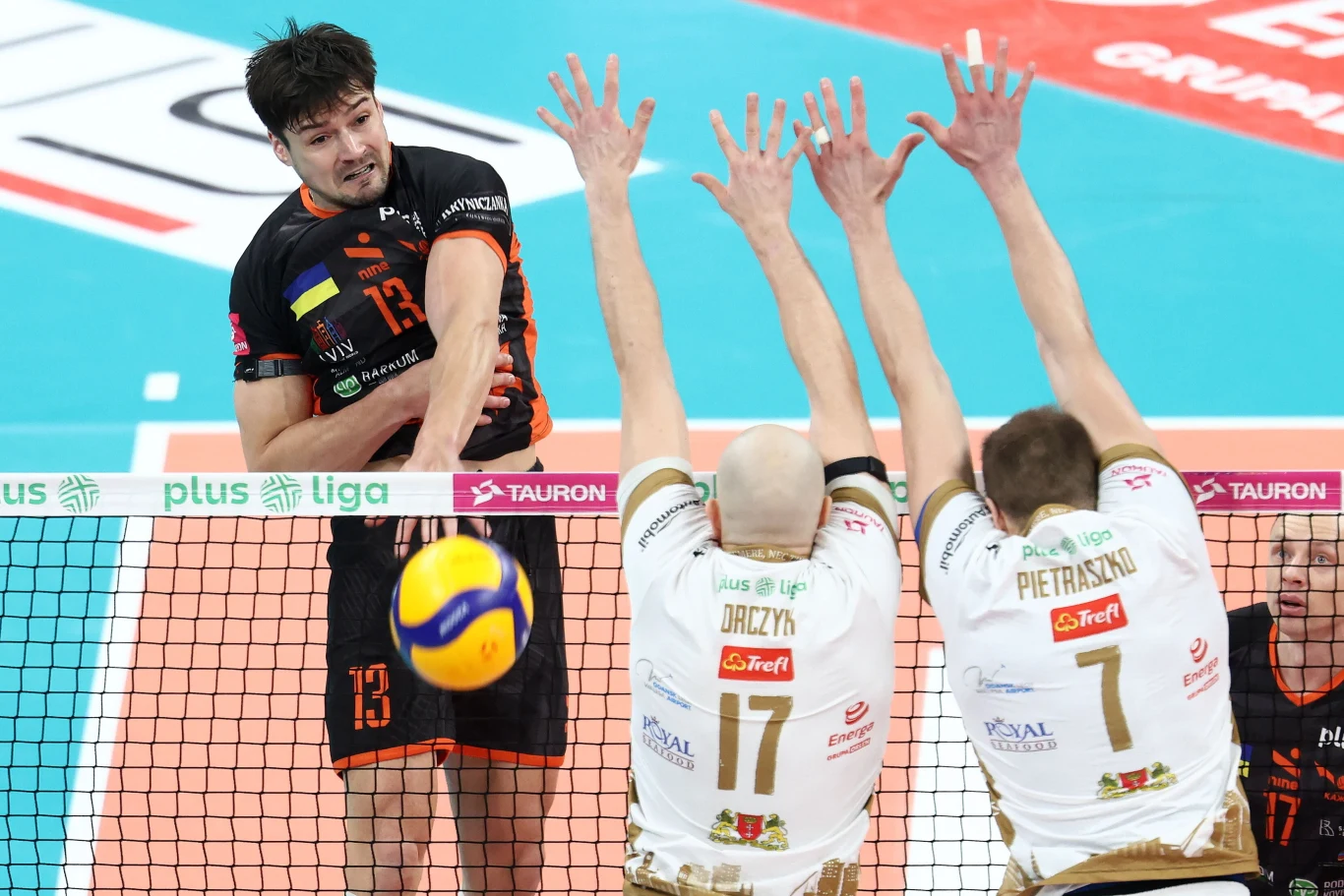 Kadr z meczu Trefl Gdańsk - Barkom Każany Lwów