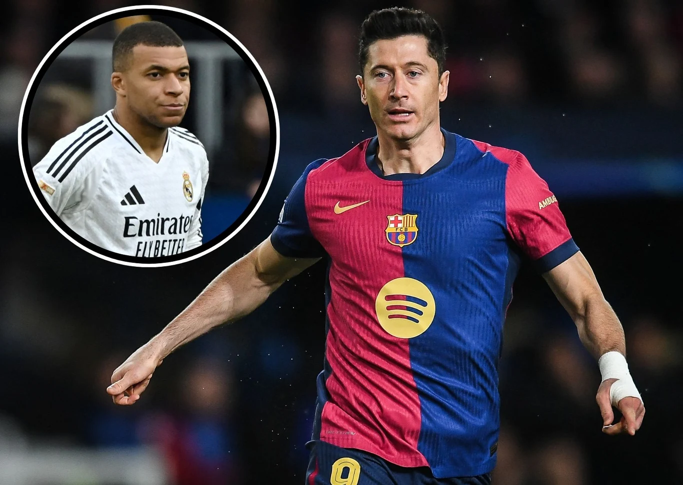 Robert Lewandowski rywalizuje z Kylianem Mbappe o trofeum Pichichi
