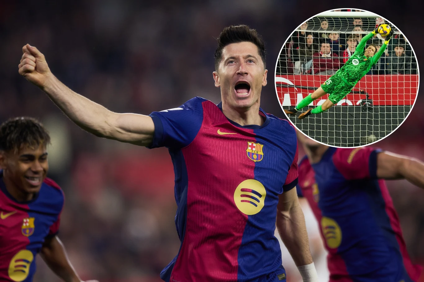 Robert Lewandowski i Wojciech Szczęsny byli w poniedziałek bohaterami Barcelony Robert Lewandowski i Wojciech Szczęsny byli w poniedziałek bohaterami Barcelony