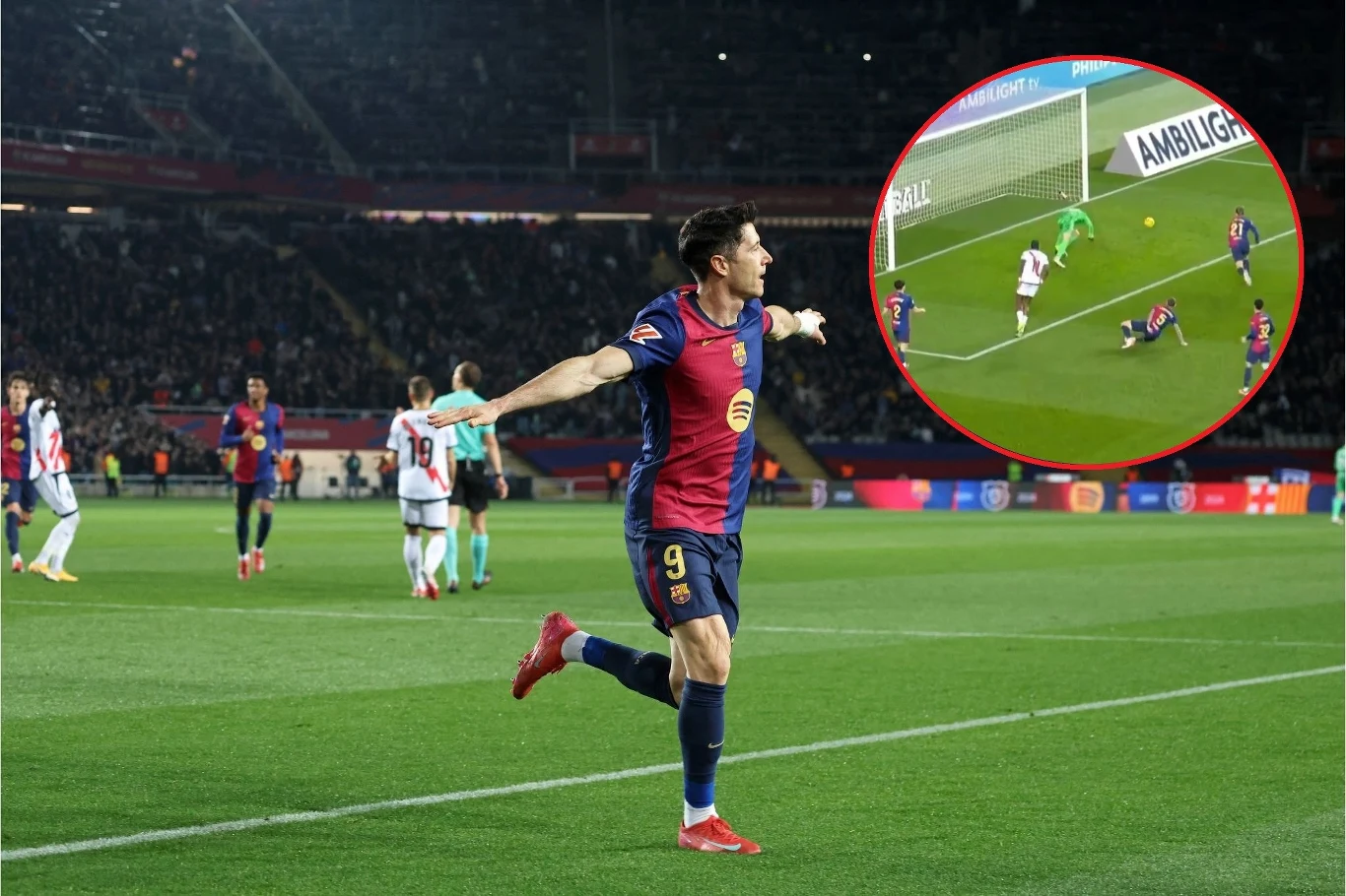 Robert Lewandowski i interwencje Wojciecha Szczęsnego w meczu z Rayo Vallecano Robert Lewandowski i interwencje Wojciecha Szczęsnego w meczu z Rayo Vallecano