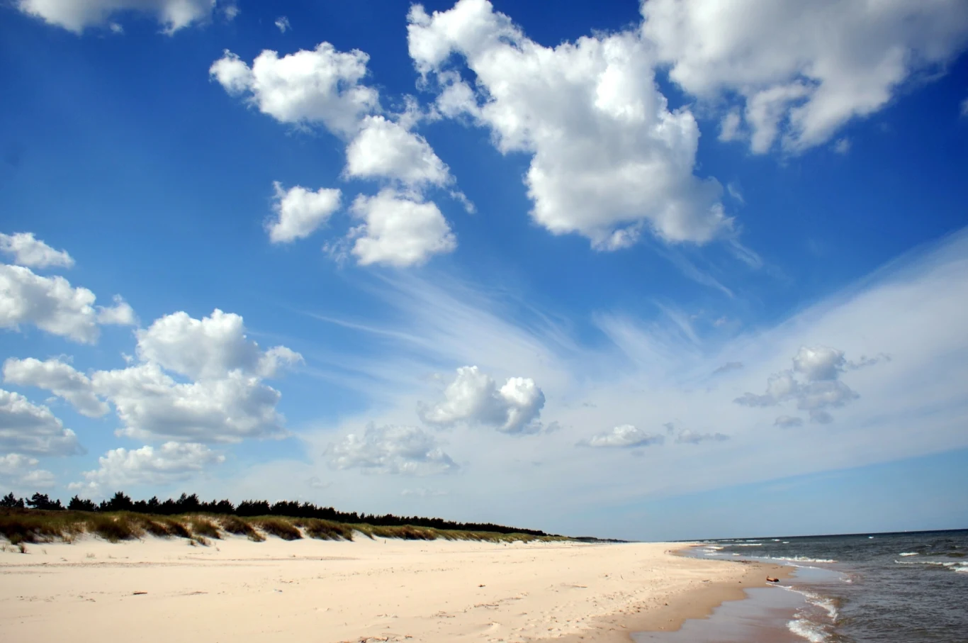 Część pętli prowadzi brzegiem Morza Bałtyckiego.
