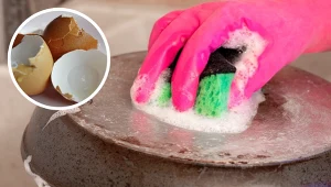 Nie wyrzucaj skorupek po jajkach. Zalej je tym i wyszoruj patelnię, a będzie lśnić