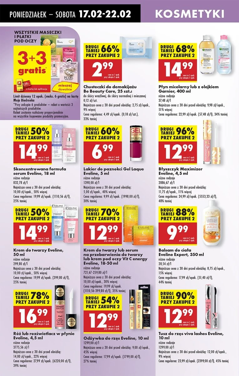 Kosmetyki Eveline nawet 96% taniej w Biedronce! 