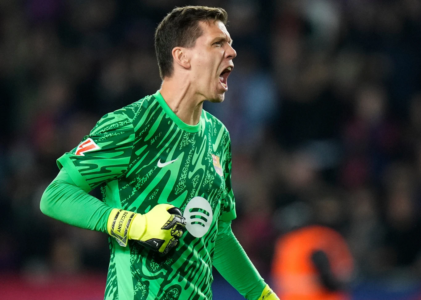 Wojciech Szczęsny podczas meczu FC Barcelona - Rayo Vallecano