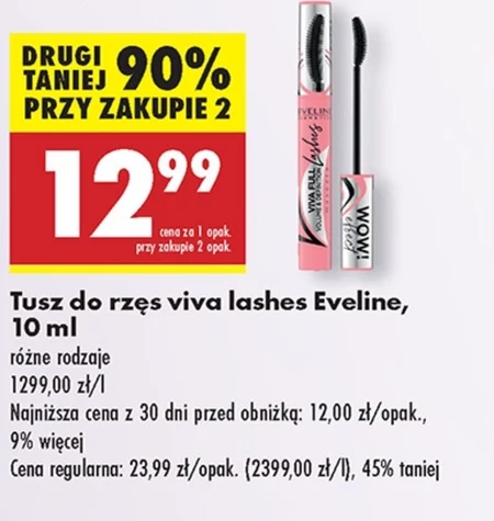 Eveline Cosmetics Viva Full Lashes Tusz do rzęs, podrubiający, czarny