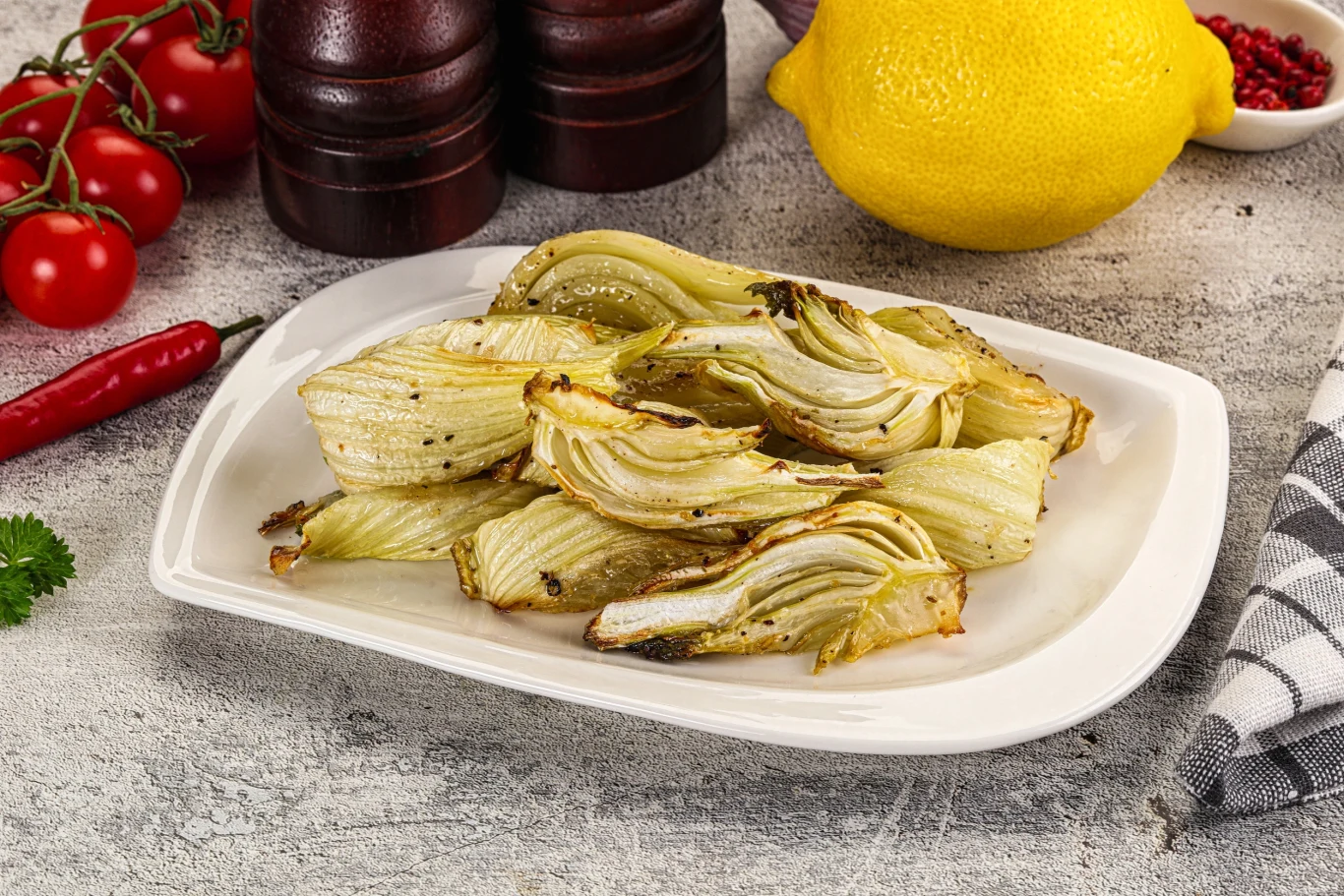 Pieczony koper włoski