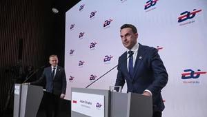 Konferencja prasowa w ramach nieformalnego posiedzenia Rady do Spraw Ogólnych w Warszawie. Na zdj. Piotr Serafin i Adam Szłapka