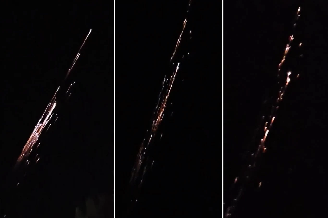 Płonące w atmosferze szczątki drugiego członu rakiety Falcon 9, widziane nad Polską Płonące w atmosferze szczątki drugiego członu rakiety Falcon 9, widziane nad Polską