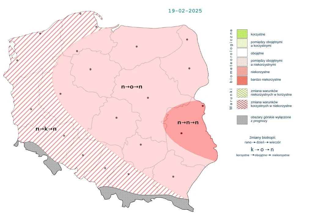 Niekorzystne warunki będą panować głównie rano i wieczorem, kiedy panować będzie mróz. W ciągu dnia warunki się poprawią