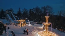 Retro Park Światła na Górze Parkowej w Krynicy-Zdrój