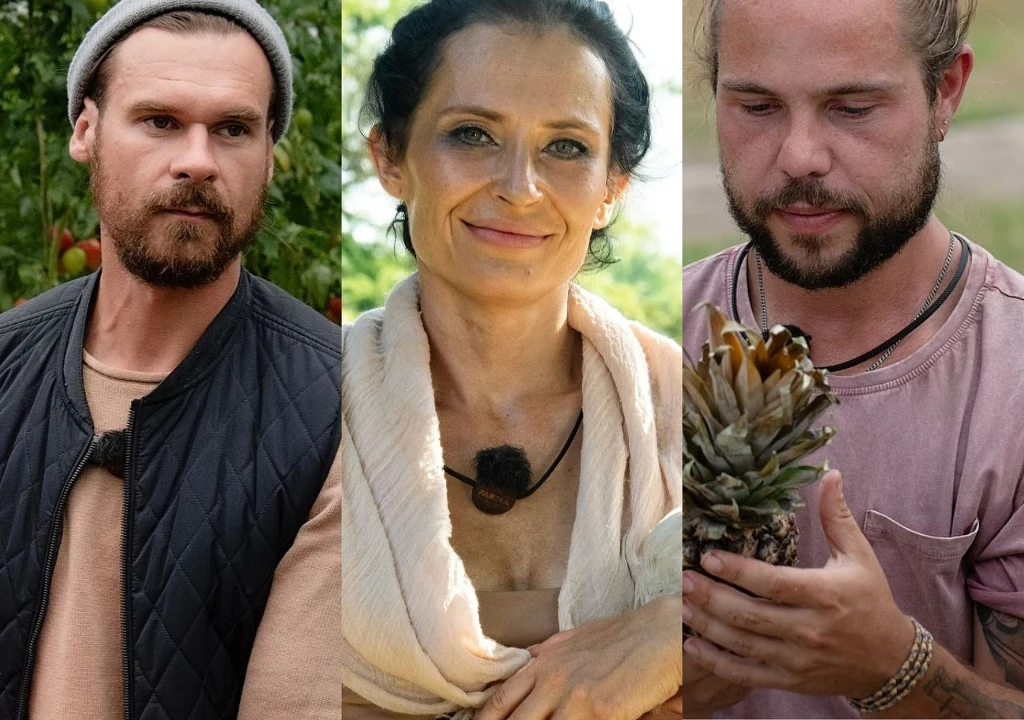 Uczestnicy "Farmy": Michał, Danuta i Ananas