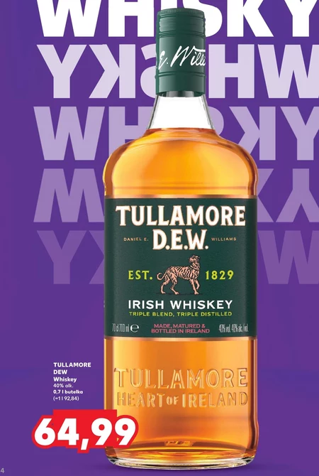 Tullamore D.E.W. Irlandzka whiskey 700 ml