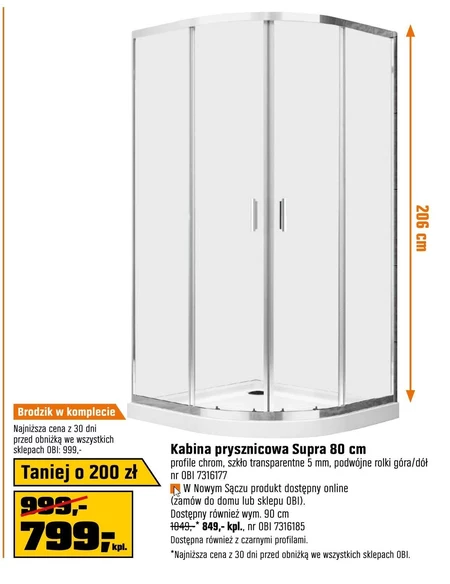 Kabina prysznicowa M&W