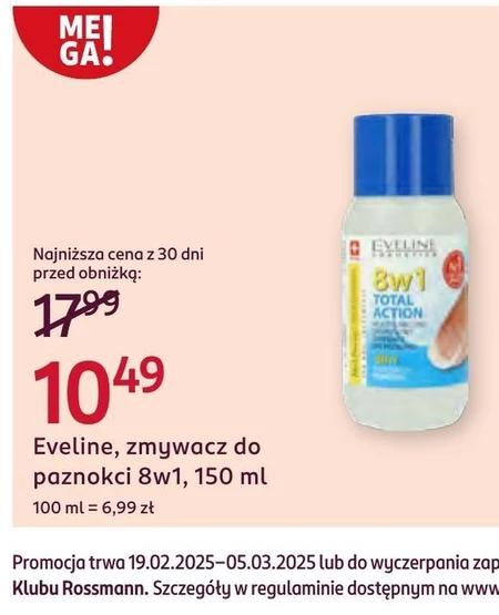 Zmywacz do paznokci Eveline Cosmetics