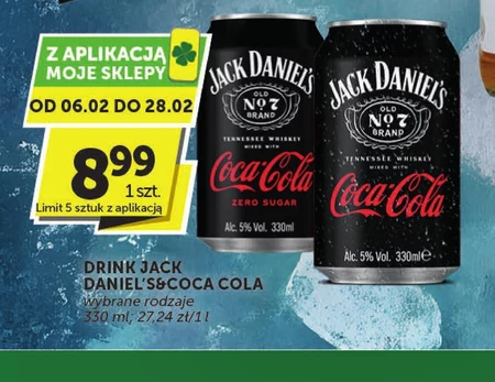 Jack Daniel's and Cola Ready to Drink 330 mL