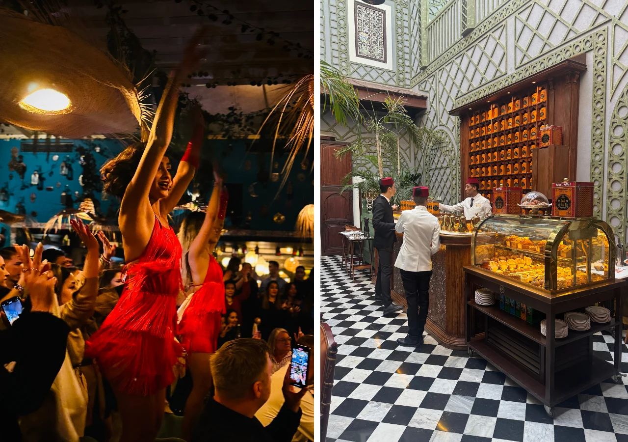 Piękne wnętrza i świetna zabawa to także jeden ze znaków rozpoznawczych Marrakeszu