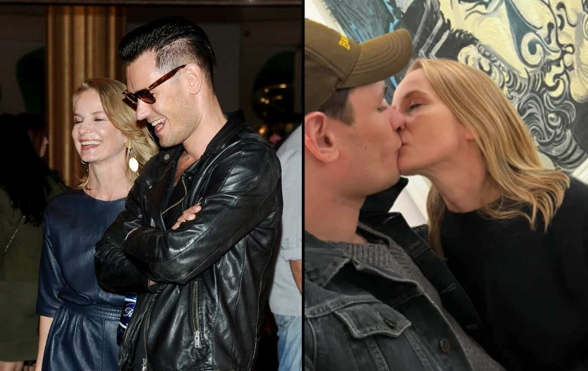 Magdalena Cielecka pozuje w towarzystwie partnera Magdalena Cielecka pozuje w towarzystwie partnera