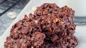 Zrób te ciastka bananowo-kakaowe do kawy. Znikną z talerza w 5 minut