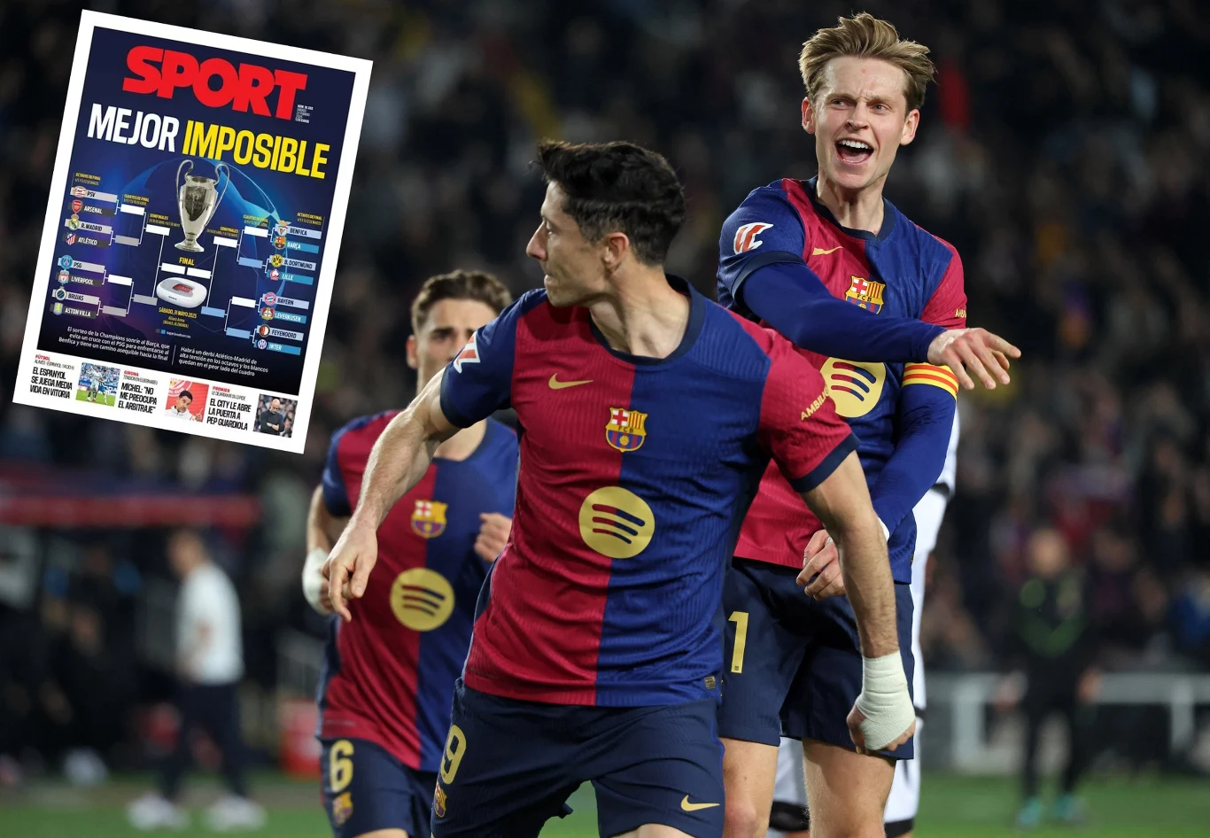 Liga Mistrzów. Hiszpańskie dzienniki oceniły losowanie par 1/8 finału Ligi Mistrzów i wskazują na duże szczęście FC Barcelona Liga Mistrzów. Hiszpańskie dzienniki oceniły losowanie par 1/8 finału Ligi Mistrzów i wskazują na duże szczęście FC Barcelona