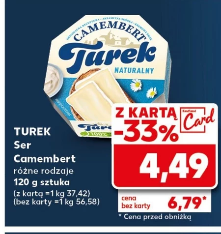 Turek Camembert wyrazisty 120 g