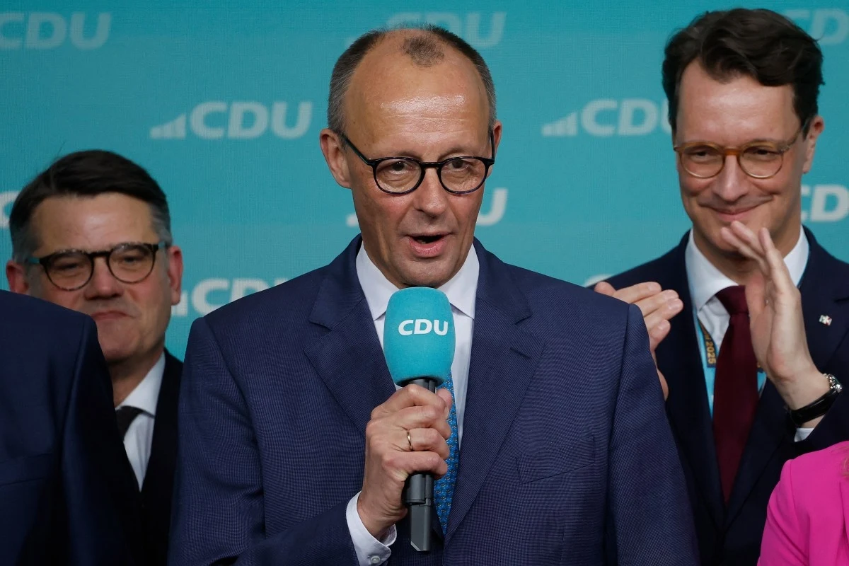 Friedrich Merz po ogłoszeniu wyników exit poll Friedrich Merz po ogłoszeniu wyników exit poll