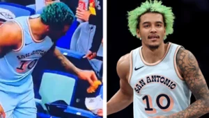 NBA. Jeremy Sochan został uchwycony podczas dosyć nietypowego zdarzenia