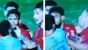 Piłkarz boleśnie znokautowany przez rywala. Skandal w czasie meczu [WIDEO]