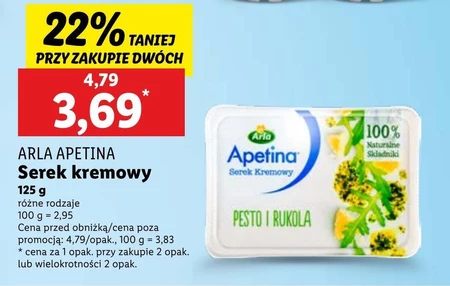 Arla Apetina Serek kremowy pesto i rukola 125 g