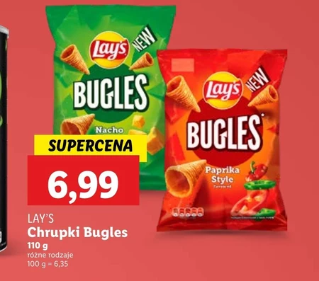 Lay's Bugles Przekąski kukurydziane o smaku papryki 110 g