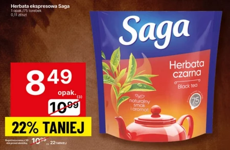 Saga Herbata czarna 105 g (75 torebek)