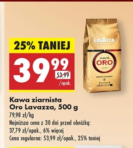 Lavazza Qualità Oro Perfect Symphony Kawa ziarnista palona 500 g