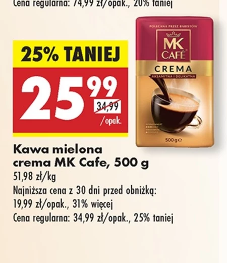 MK Café Crema Kawa palona mielona 500 g