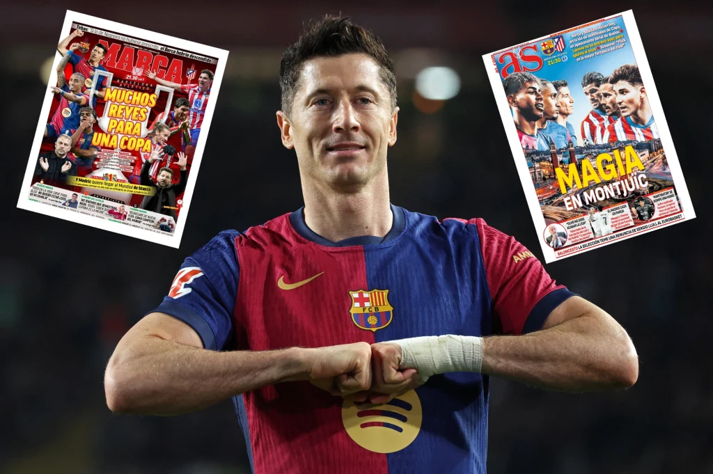 Robert Lewandowski jest w centrum uwagi przed meczem FC Barcelona - Atletico Madryt