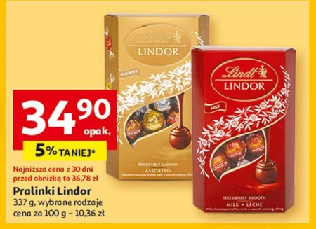 Lindt Lindor Praliny z czekolady mlecznej 337 g