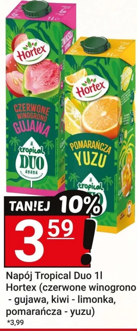 Hortex Tropical Duo Napój wieloowocowy pomarańcza yuzu 1 l