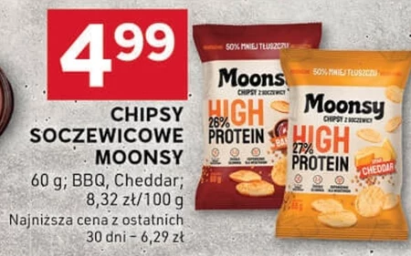 Moonsy Chipsy z soczewicy smak cheddar 60 g