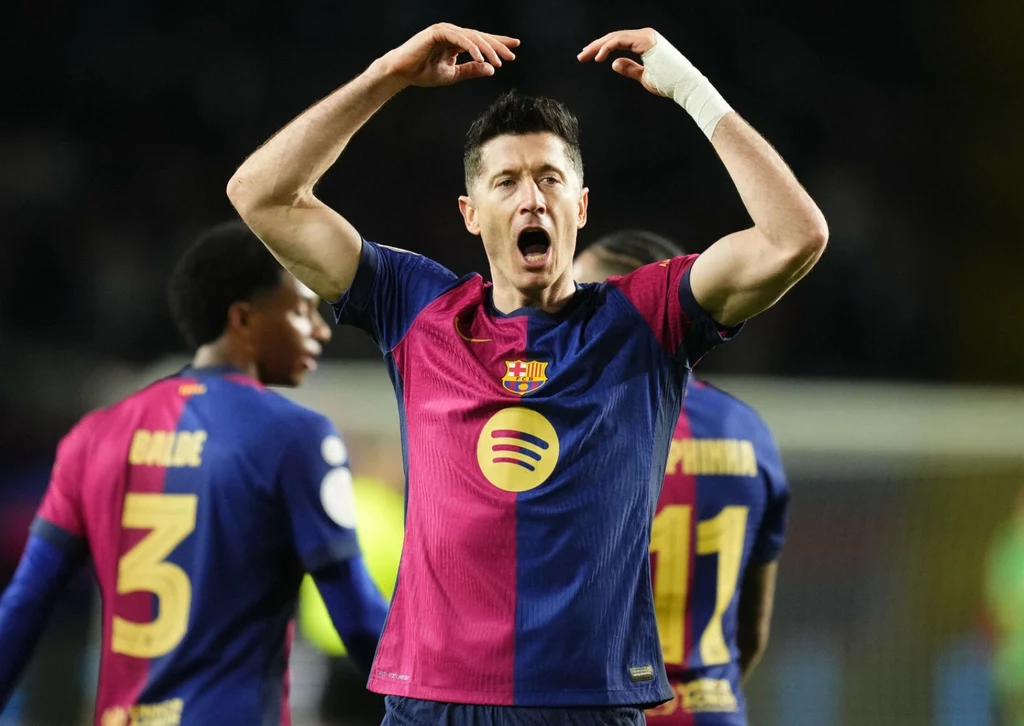 Robert Lewandowski w meczu z Atletico, 25.02.2025 r. Robert Lewandowski w meczu z Atletico, 25.02.2025 r.